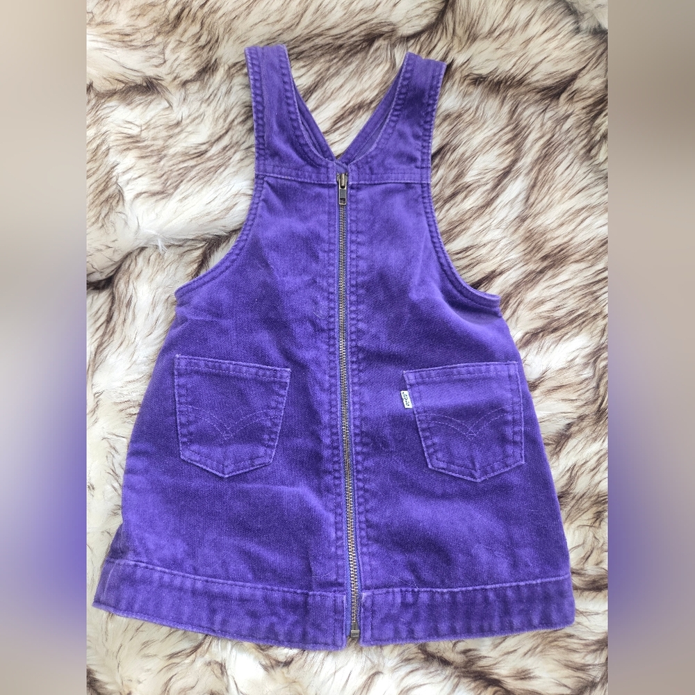 Levi's Vibrant Purple Kids Overall Dress - Picture 3 of 5